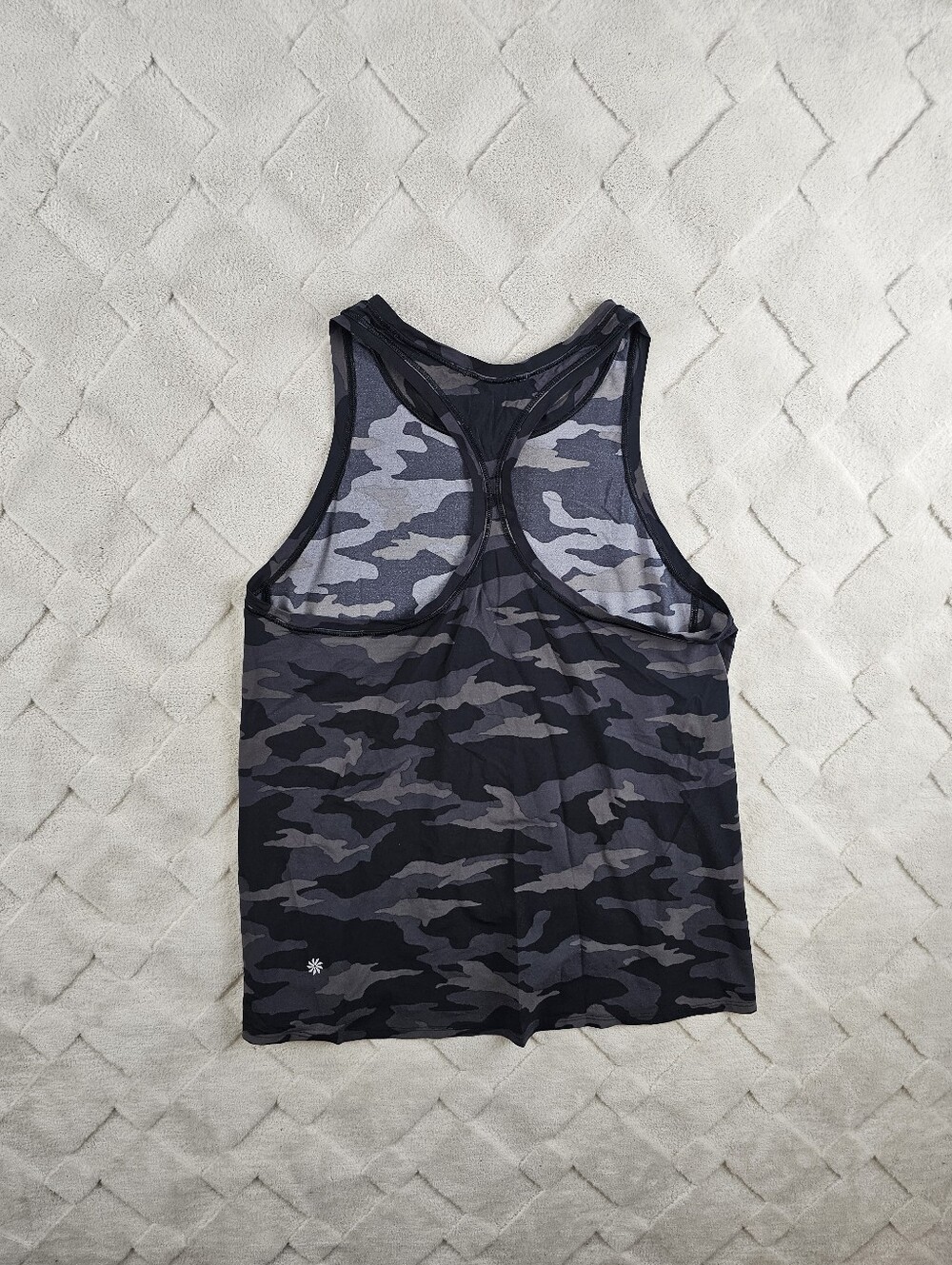 Athleta Camo Racerback Tank Top Womens Small Gym Yoga Run Wear - Picture 7 of 9